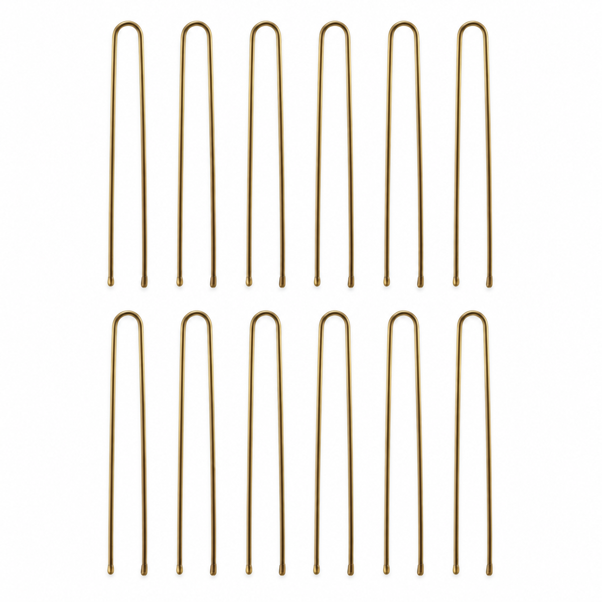 Beter invisible smooth bronze hair pins 60 mm, pack of 12