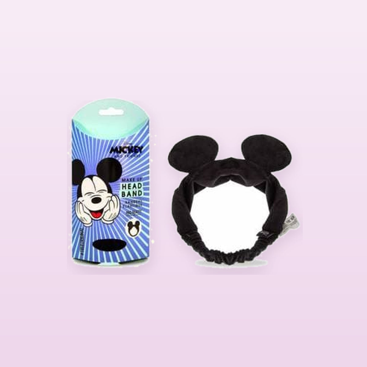 Mad Beauty Disney Mickey Mouse hair headband on a soft pastel background
