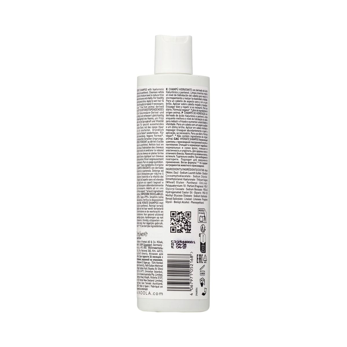 Indola Hydrate Shampoo 300 ml — vue arrière