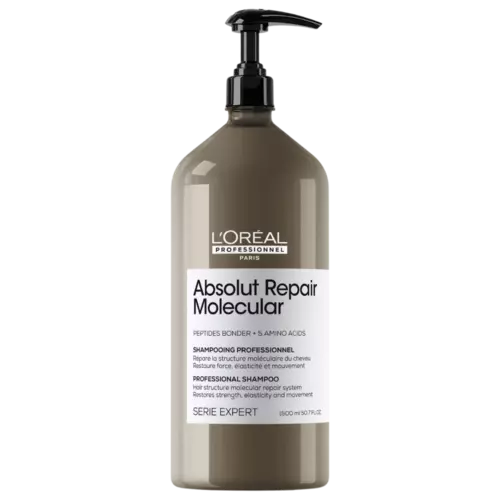 L'oreal Professionnel Absolut Repair Molecular Champú Profesional Sin Sulfatos Para Cabello Dañado 1500ml