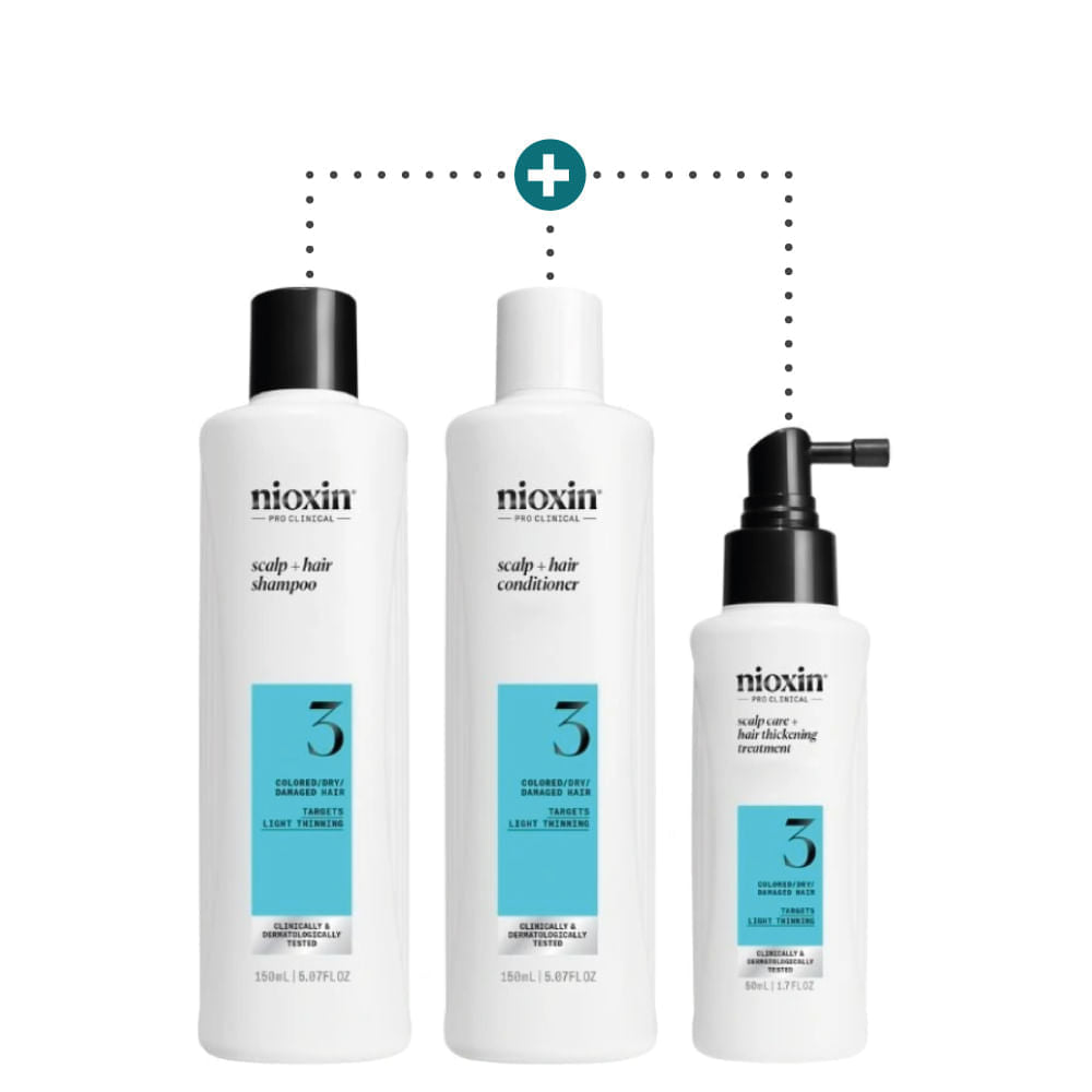 Nioxin Sistema 3 - Kit - Tratamiento Para Cabello Teñido Con Debilitamiento Leve 3 U — photo produit