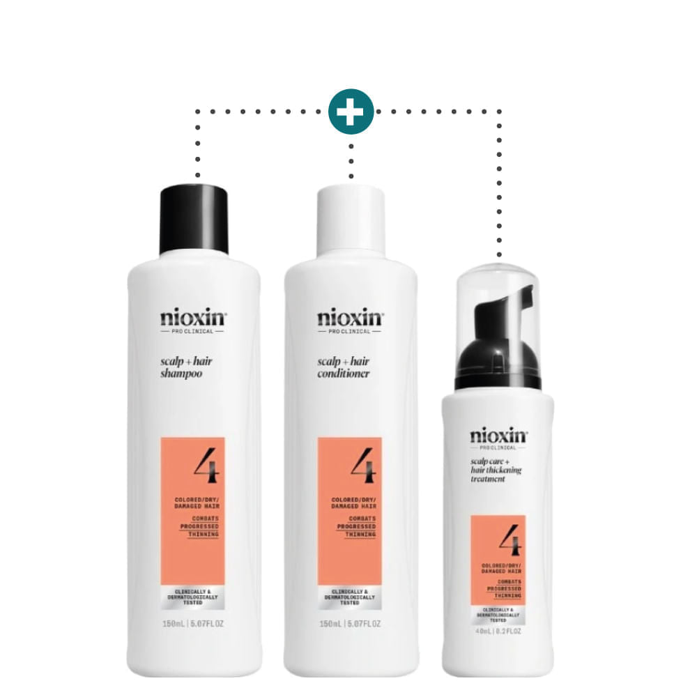 Nioxin Sistema 4 - Kit - Tratamiento Para Cabello Teñido Con Debilitamiento Avanzado 3 U — photo produit
