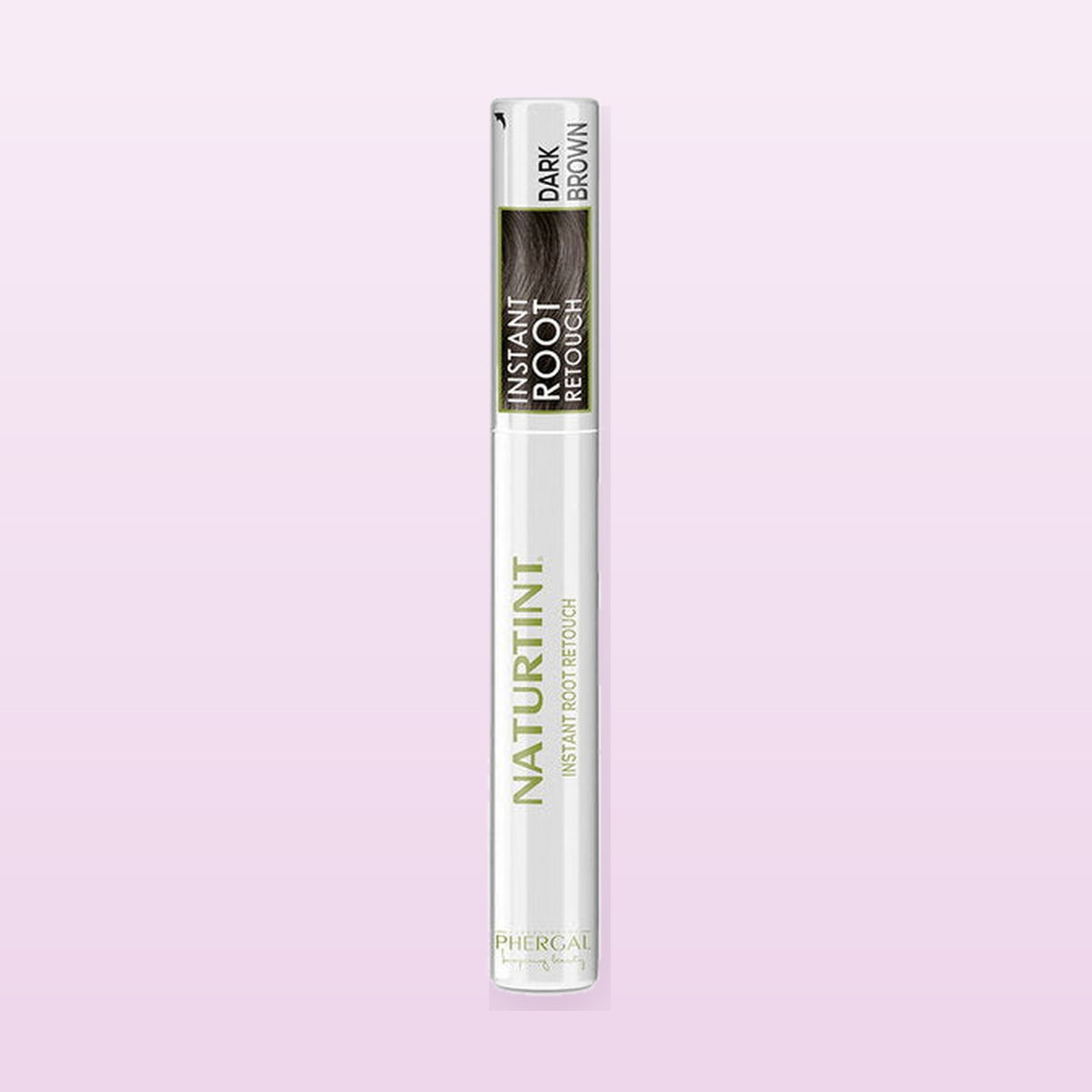 Naturtint Instant Root Retouch Dark Brown 10ml on a soft pastel background