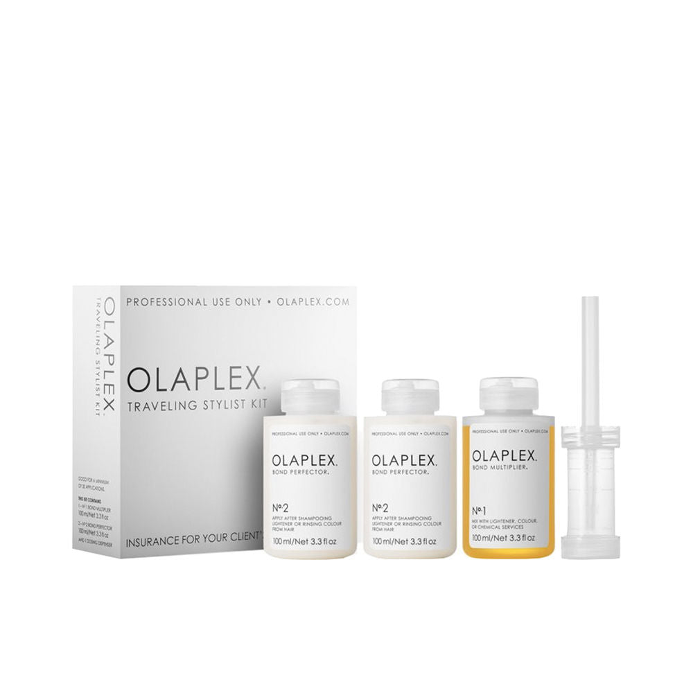 Olaplex Traveling Stylist Kit with No.1 Bond Multiplier and two No.2 Bond Perfector bottles