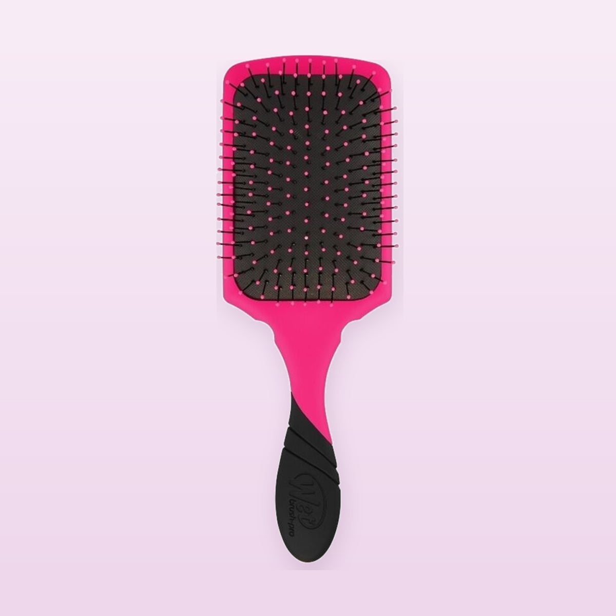 Wet Brush Pro Paddle Detangler Pink on a soft pastel background